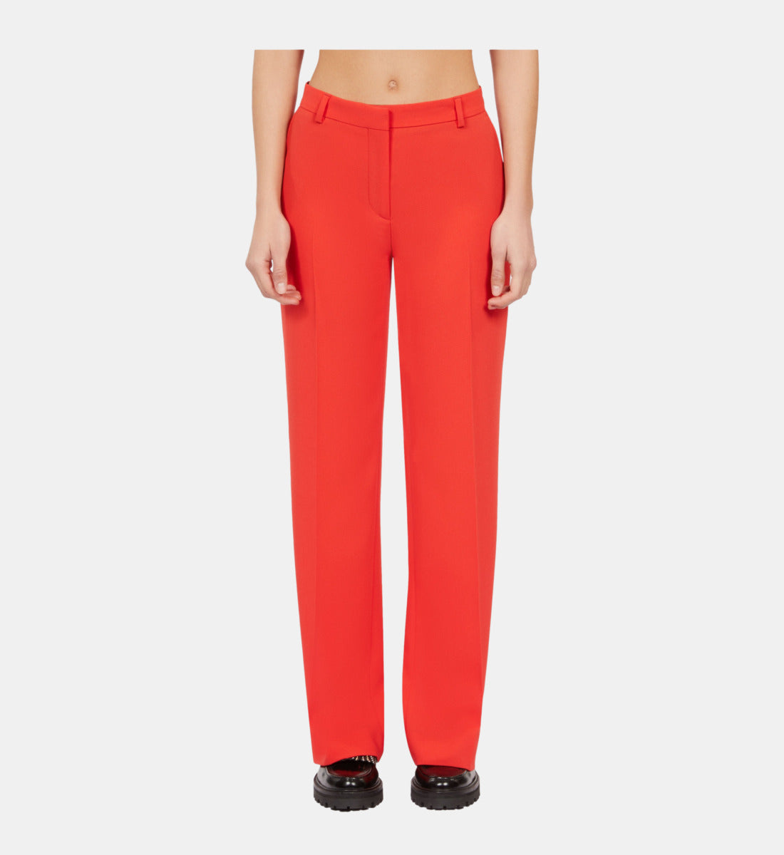 Crepe Suit Trousers | Women | Red