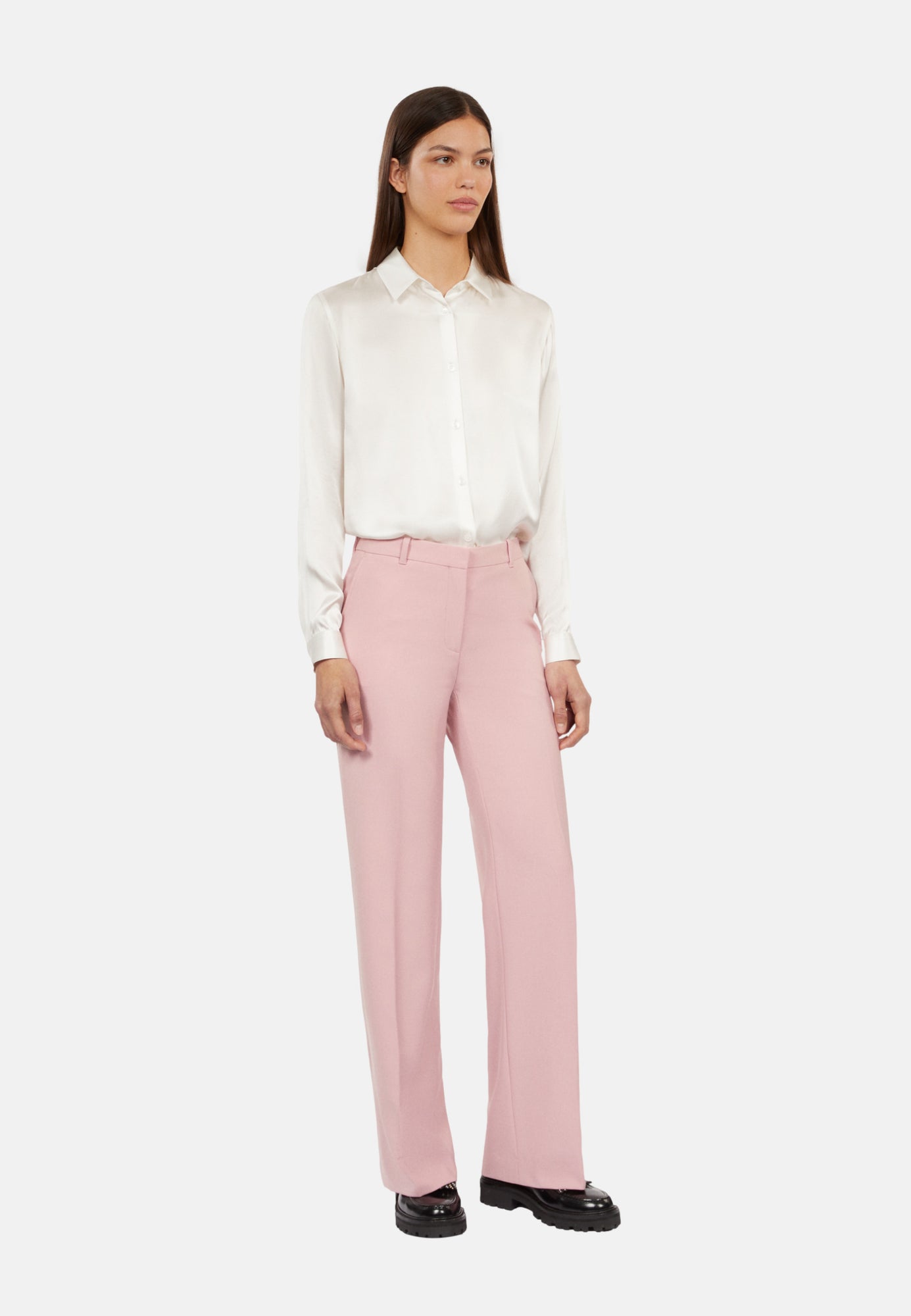 Wool-Blend Suit Trousers | Women | Pastel Pink