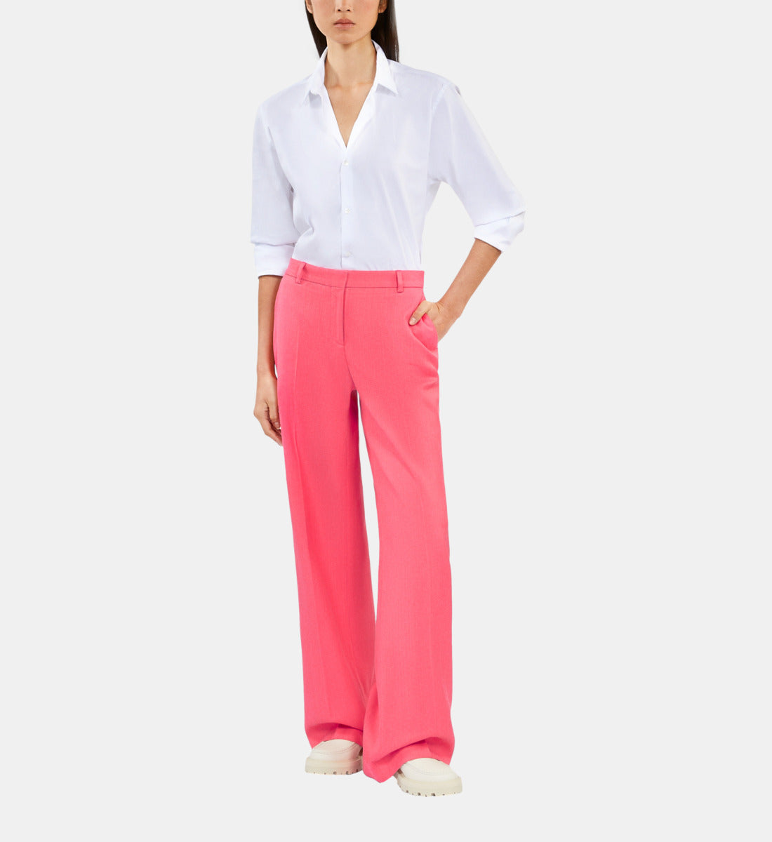 Fuchsia Suit Trousers | Women | Retro Pink