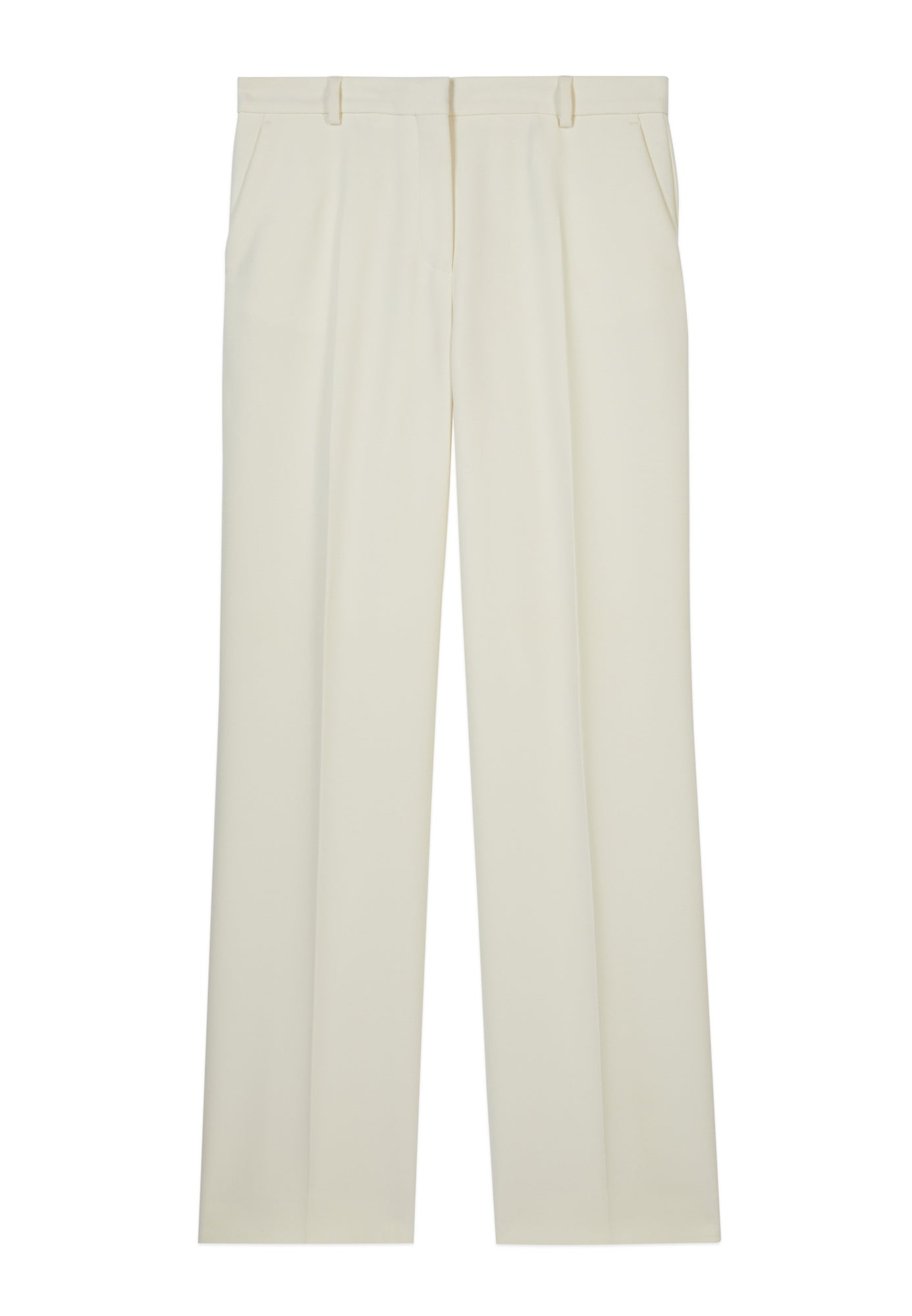 Crepe Suit Trousers Straight Cut | Women | Ecru