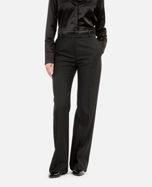 Wide-Leg Suit Trousers | Women | Black