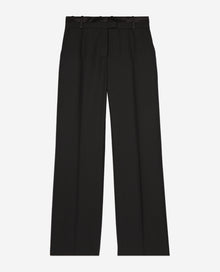 Wide-Leg Suit Trousers | Women | Black