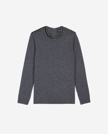 Jewelled Braid Pullover | Women | Dark Grey