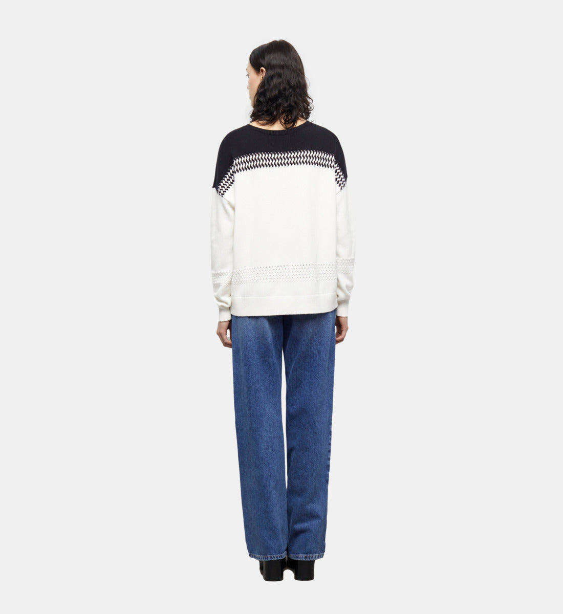 Two-Tone Jumper | Women | White x Black