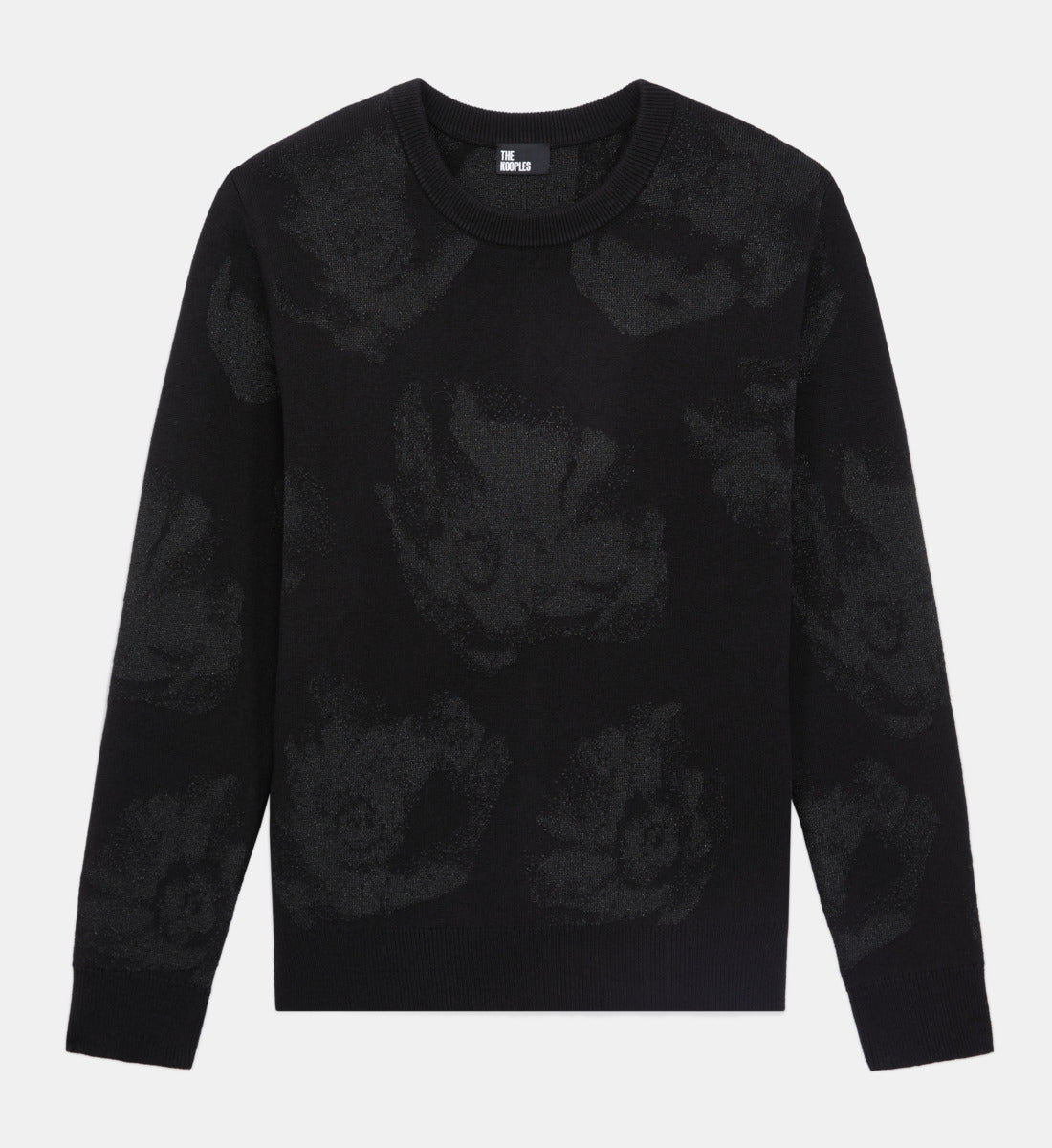 Wool-Blend Jumper With Silver Patterns | Women | Black x Black