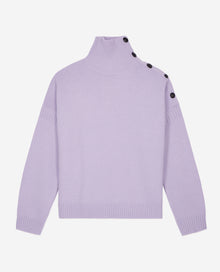 Wool And Cashmere Sweater With Buttons | Women | Light Purple