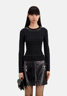 Sweater With Spikes | Women | Black