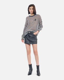 Striped Mohair And Wool Sweater | Women | Black x White