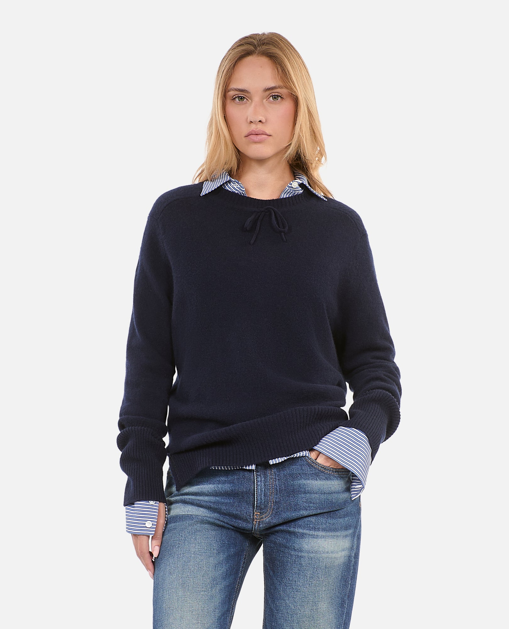 Blue Cashmere Sweater | Women | Navy