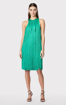 Racer Fringe Mini Dress | Jade