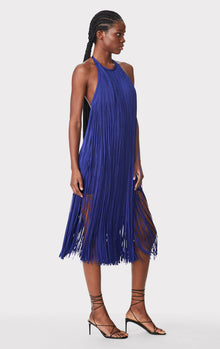 Fringed Halter Midi Dress | Iris