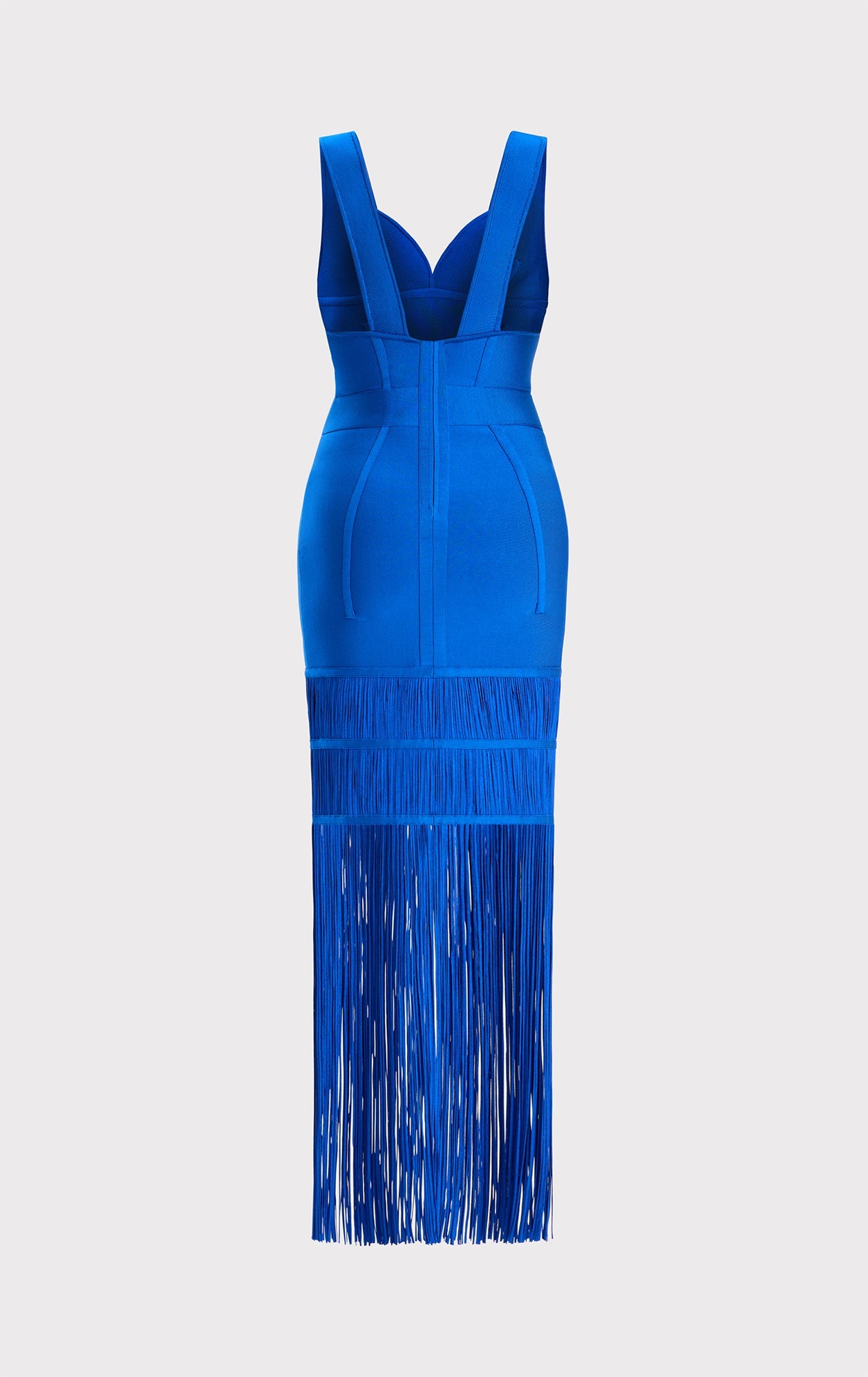 Sweetheart Fringe Gown | Bright Blue