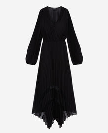 Long Pleated Dress | Women | Black