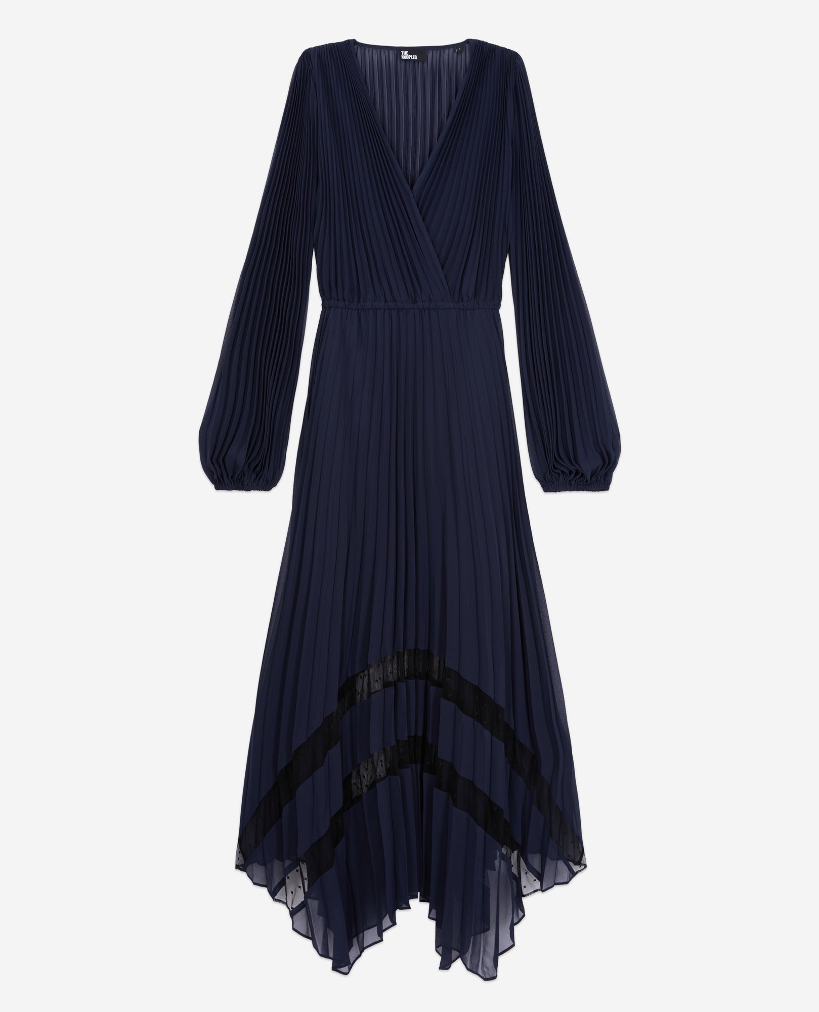 Long Blue Pleated Dress | Women | Navy