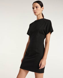 T-Shirt-Style Logo Dress With Rubber | Women | Black Washed