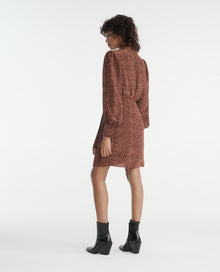 Short Dress With Puffed Sleeves | Women | Burgundy