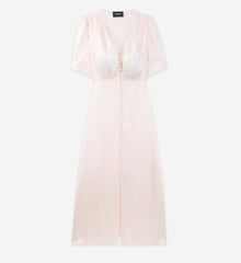 Long Short-Sleeved Dress | Women | Light Pink