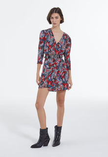 Short Dress With Floral Print | Women | Multicolorlor