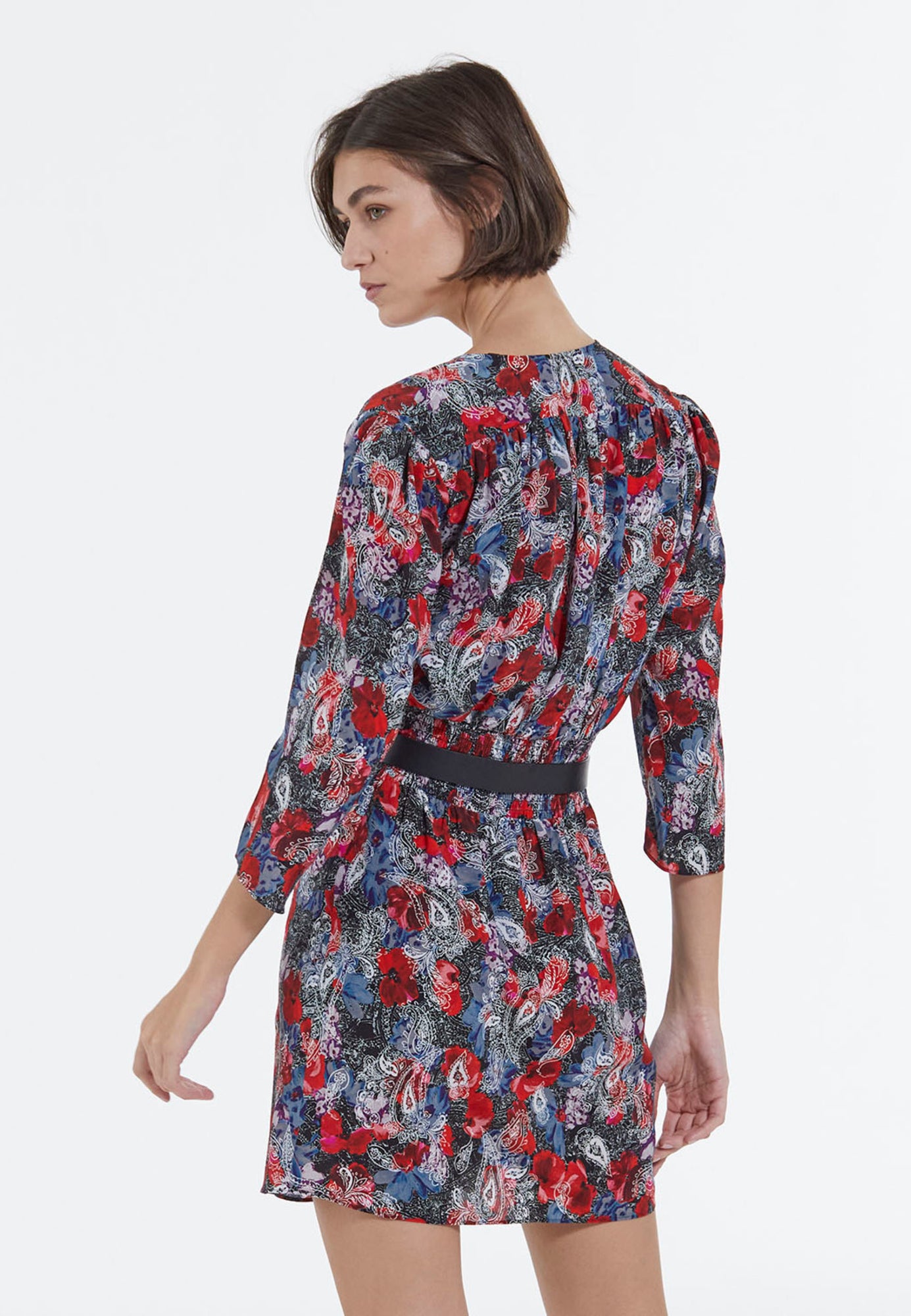 Short Dress With Floral Print | Women | Multicolorlor