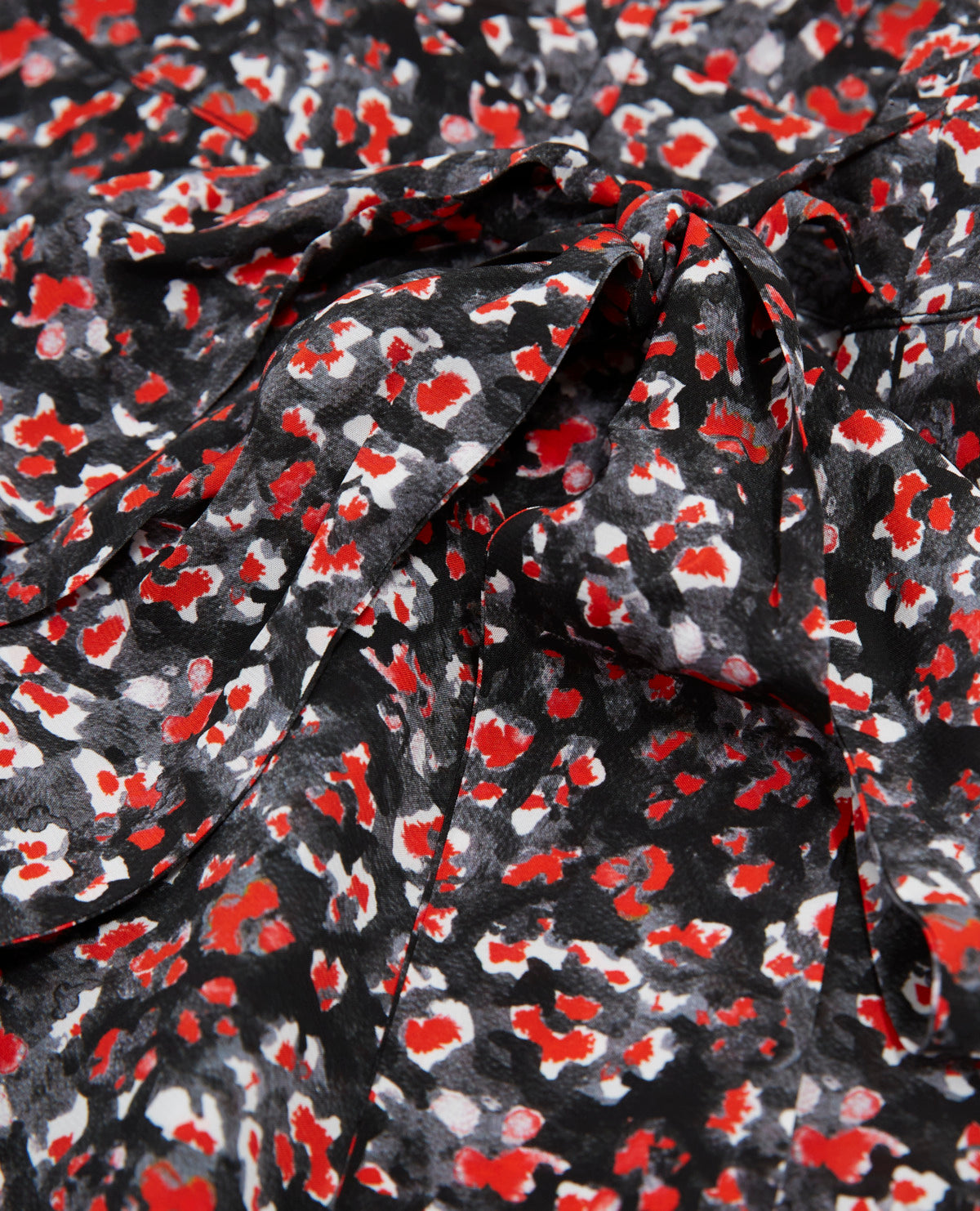 Short Floral Dress | Women | Black x Red