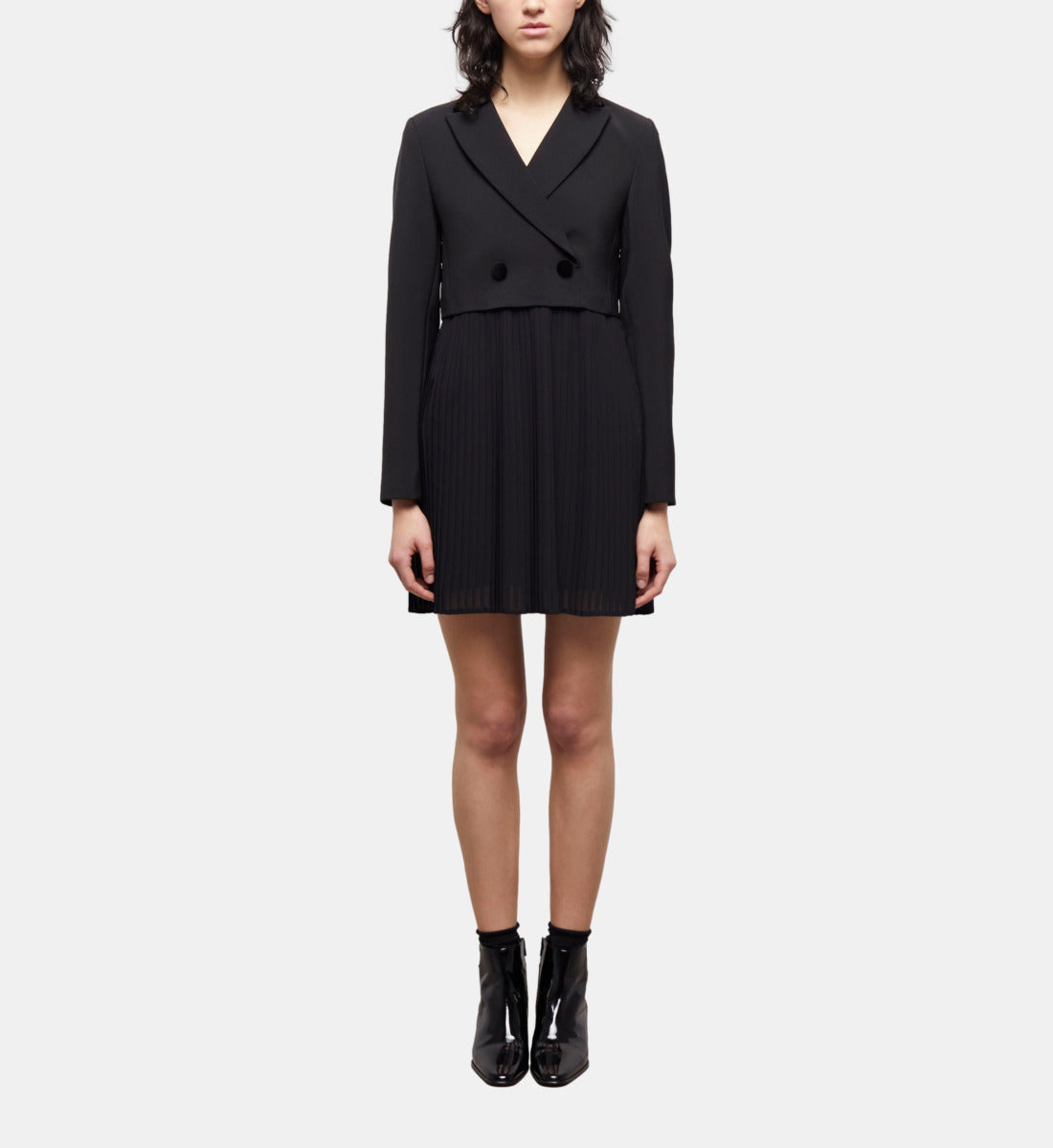 Short Wool Dress | Women | Black