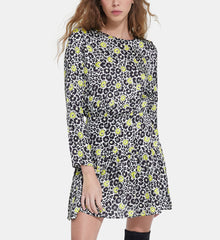 Short Floral Dress | Women | Ecru x Yellow