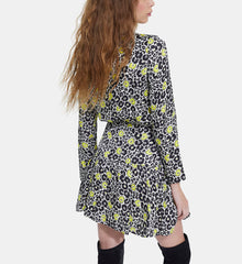 Short Floral Dress | Women | Ecru x Yellow