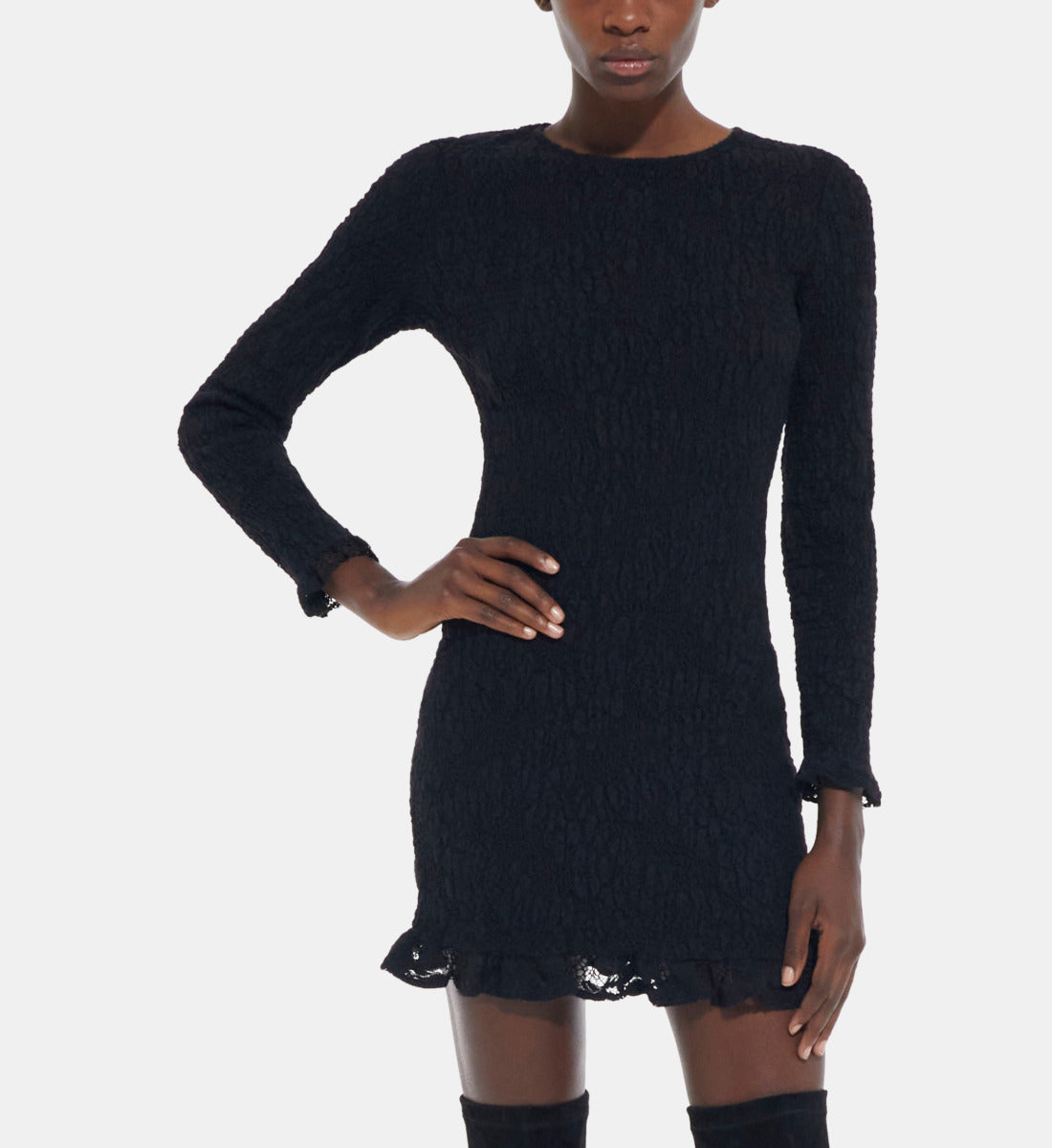 Short Lace Dress | Women | Black