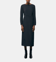 Long Silk Dress | Women | Black