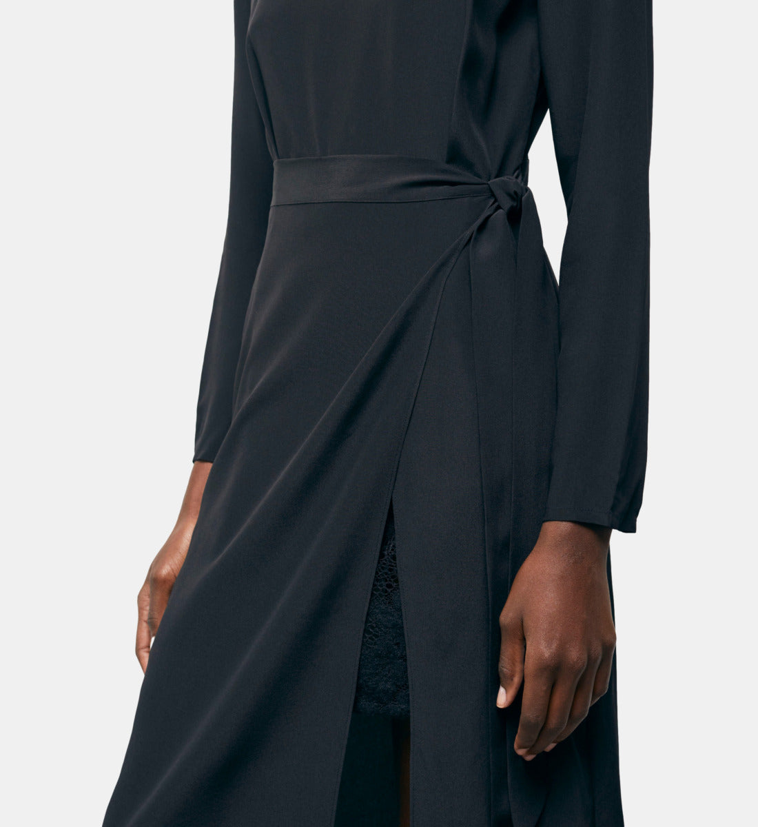 Long Silk Dress | Women | Black