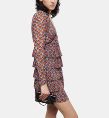 Short Pleated Dress | Women | Multicolorlor