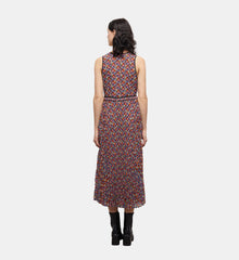 Long Pleated Dress | Women | Multicolorlor