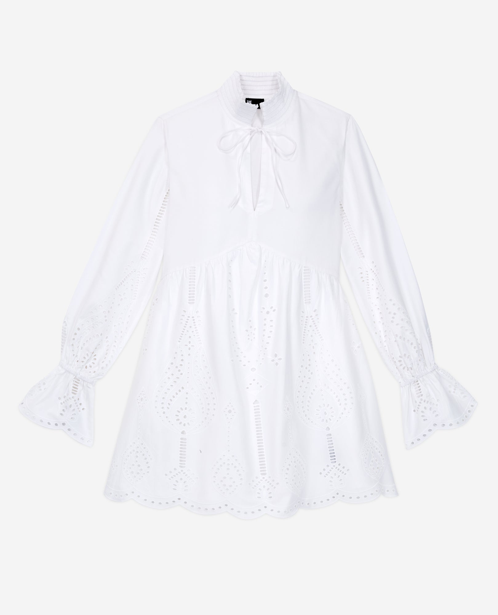 Short Dress With Broderie Anglaise | Women | White