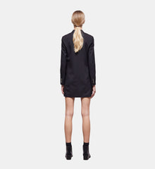 Short Wool Dress | Women | Black