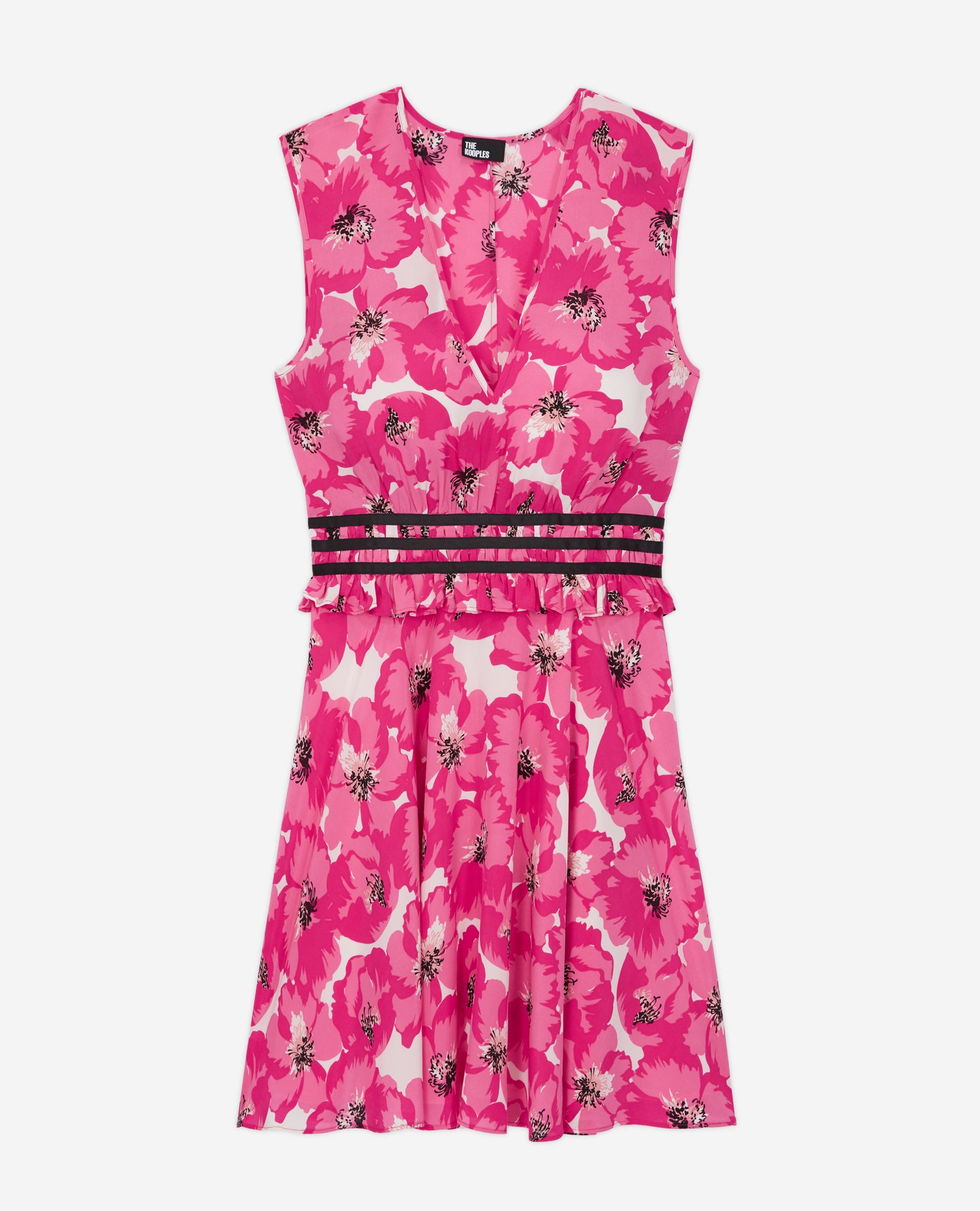 Short Printed Silk Dress | Women | Pink