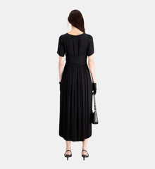 Long Dress With Lace Details | Women | Black