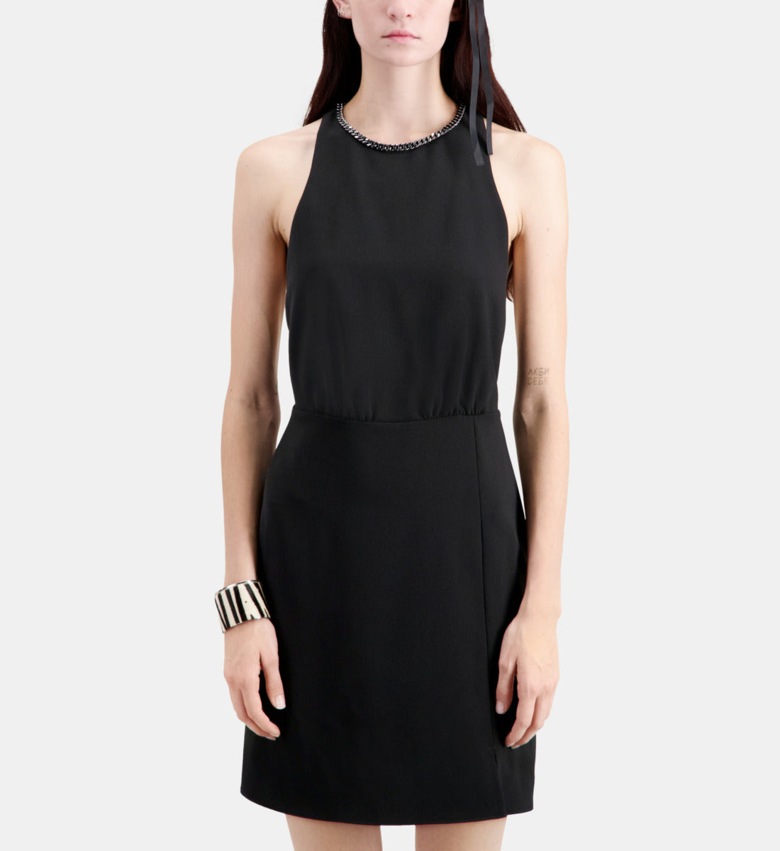 Short Crepe Dress | Women | Black