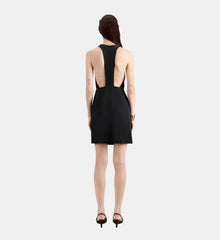 Short Crepe Dress | Women | Black