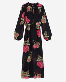 Long Printed Dress | Women | Pink Black