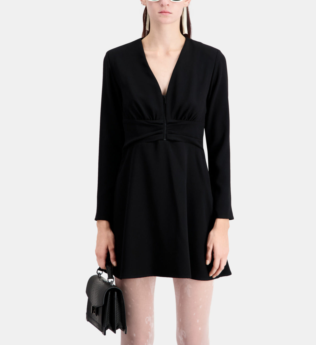 Short Crepe Dress | Women | Black