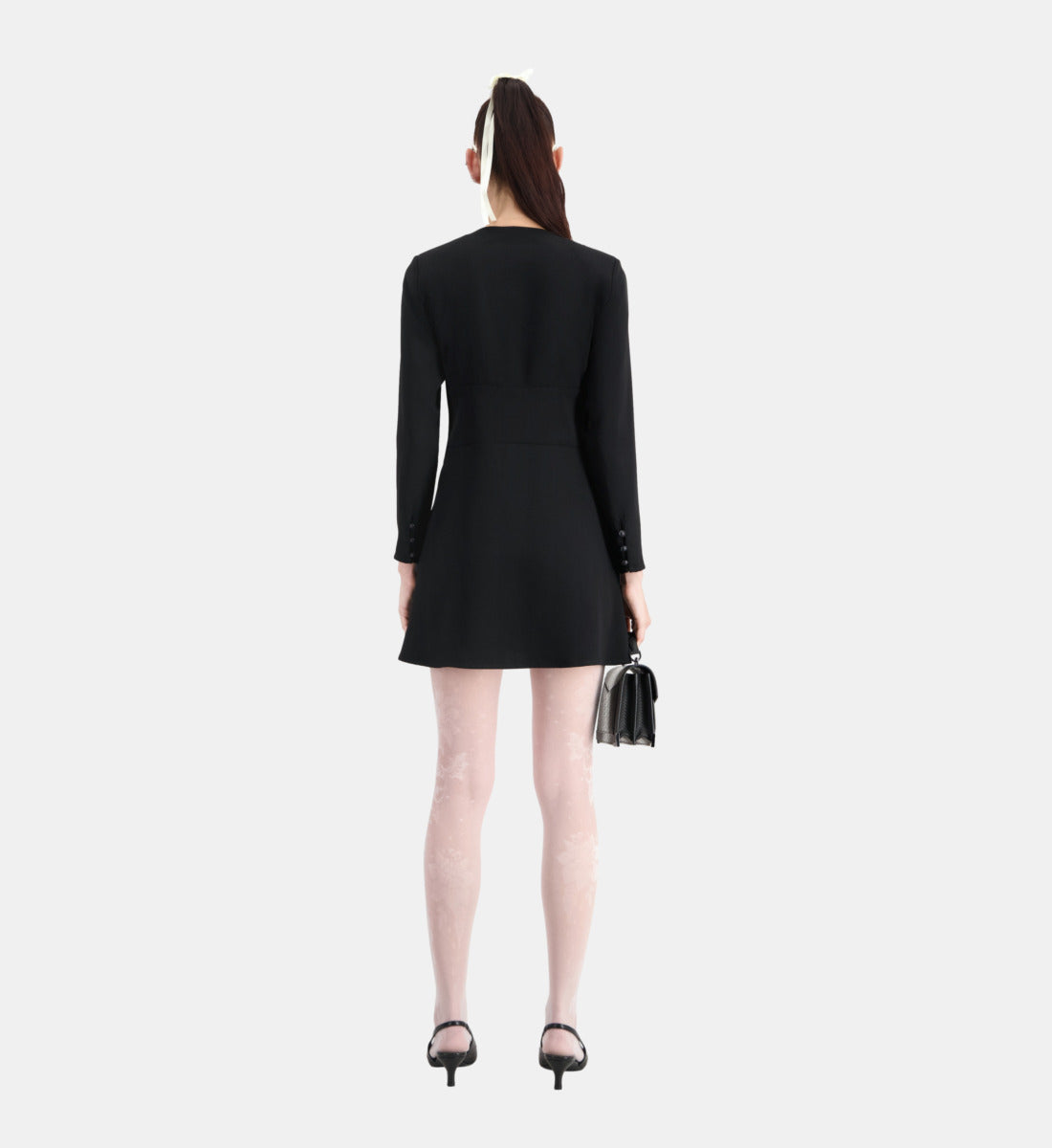 Short Crepe Dress | Women | Black