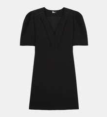 Short Crepe Dress | Women | Black