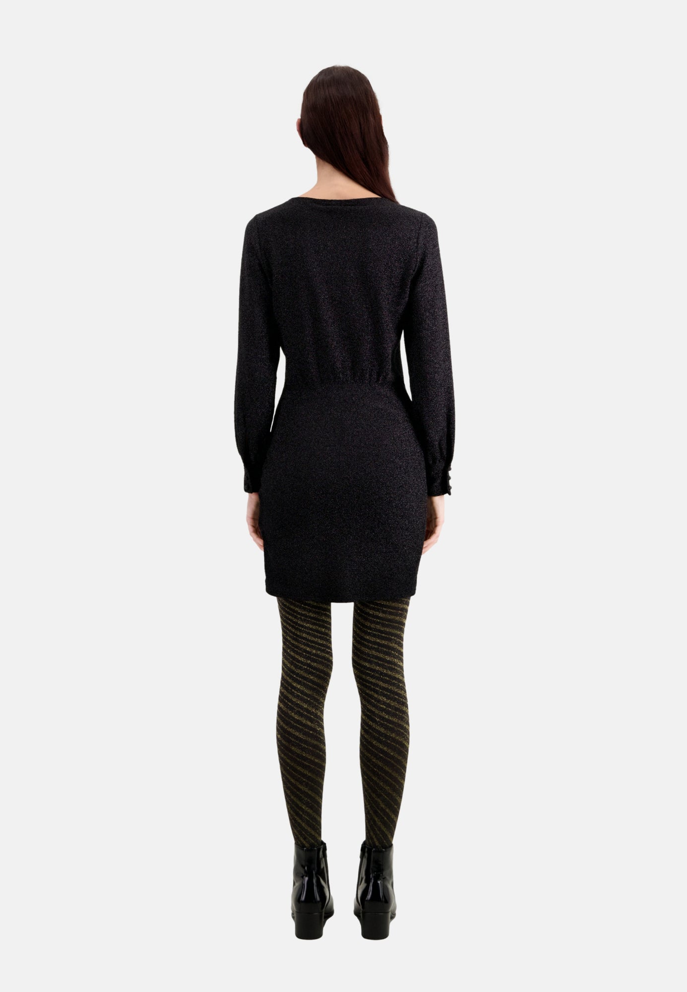 Short Glitter Effect Dress | Women | Black