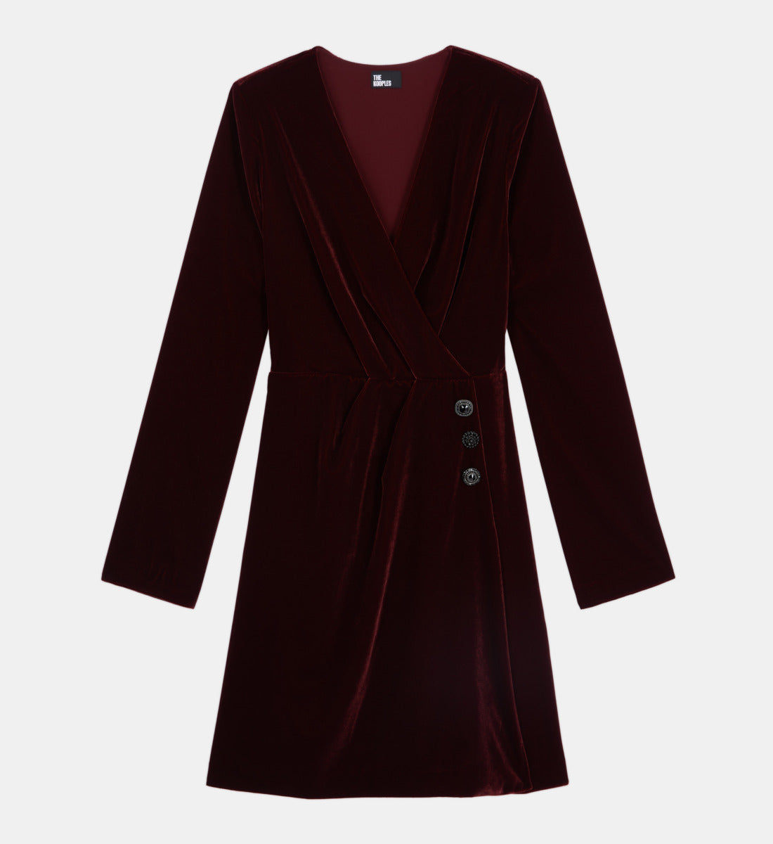 Short Velvet Dress | Women | Burgundy