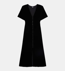 Long Velvet Dress | Women | Black