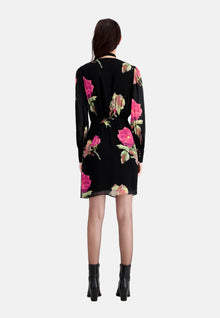 Short Printed Dress | Women | Pink Black