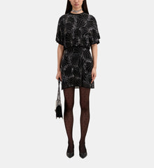 Short Dress With Sequins And Beads | Women | Black