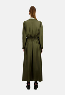 Long Dress With Lacing | Women | Khaki