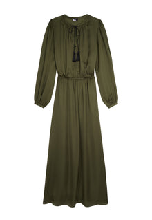 Long Dress With Lacing | Women | Khaki