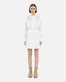 Short Dress In English Embroidery | Women | White